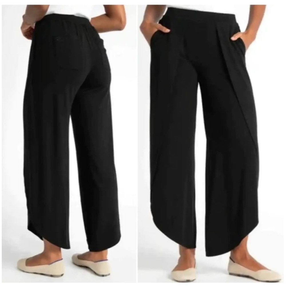 Betabrand All Day Flowy Lounge Pants Split Leg Petite Medium